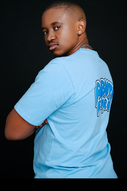 Abuti Euro Short Sleeve Tshirt - Light Blue (Regular Size Fit)